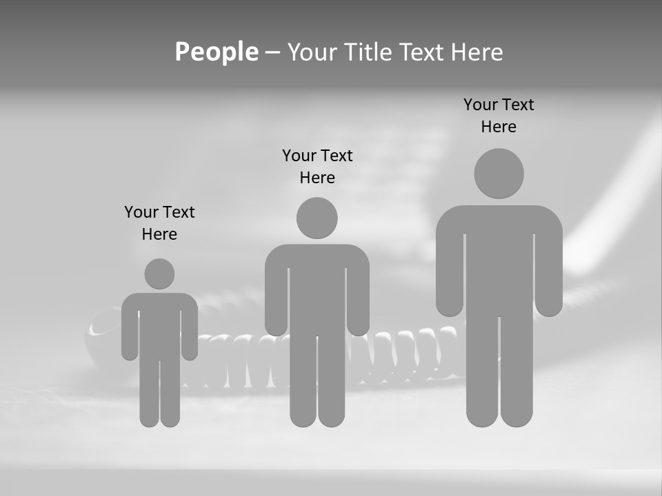 Isolated Plate Telephone PowerPoint Template