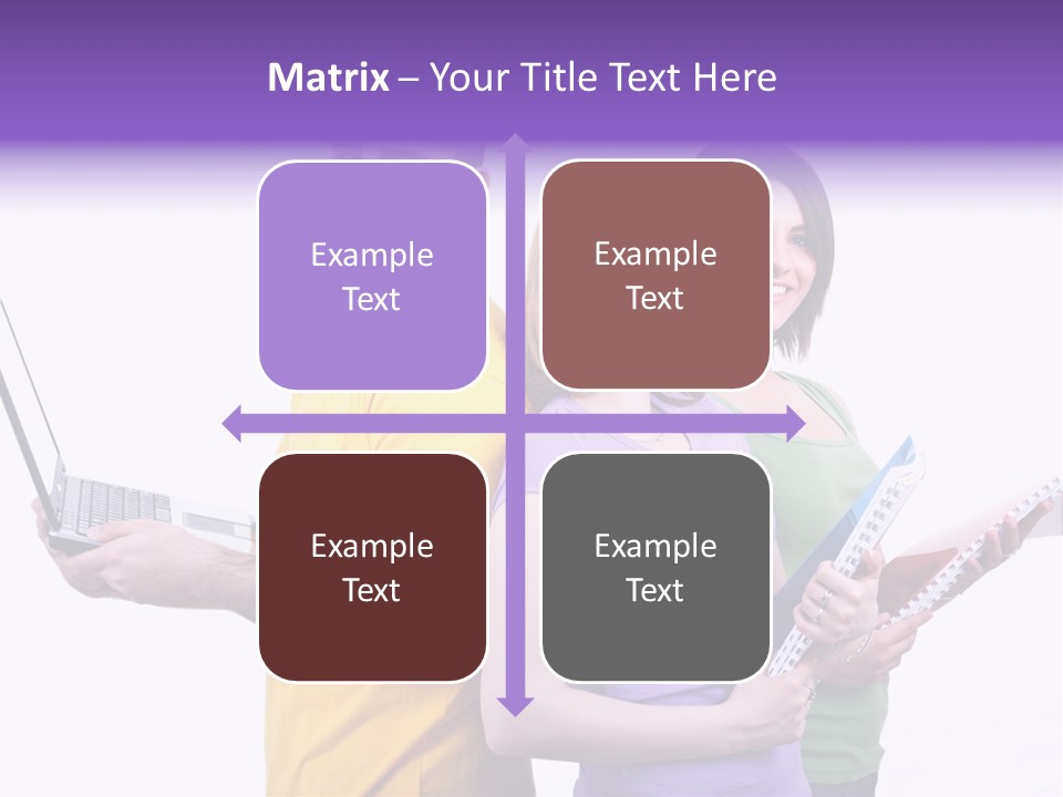 Notebook Teenagers Friends PowerPoint Template