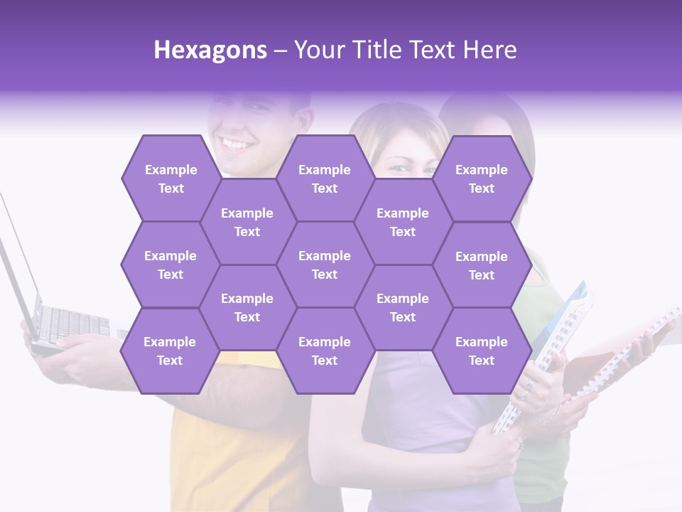 Notebook Teenagers Friends PowerPoint Template