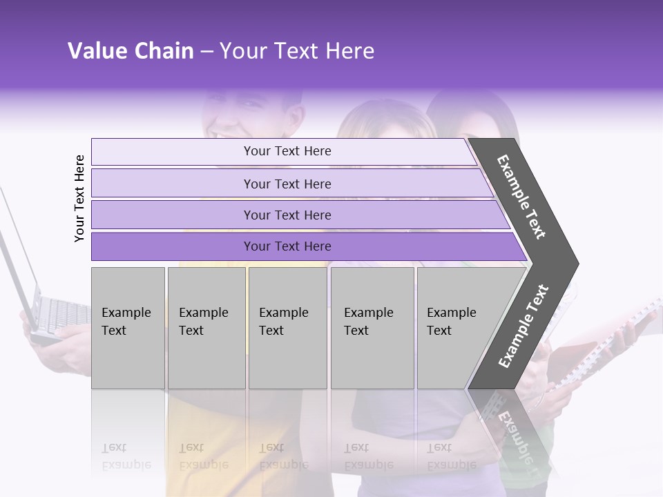 Notebook Teenagers Friends PowerPoint Template