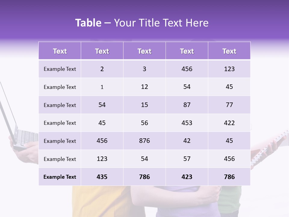 Notebook Teenagers Friends PowerPoint Template