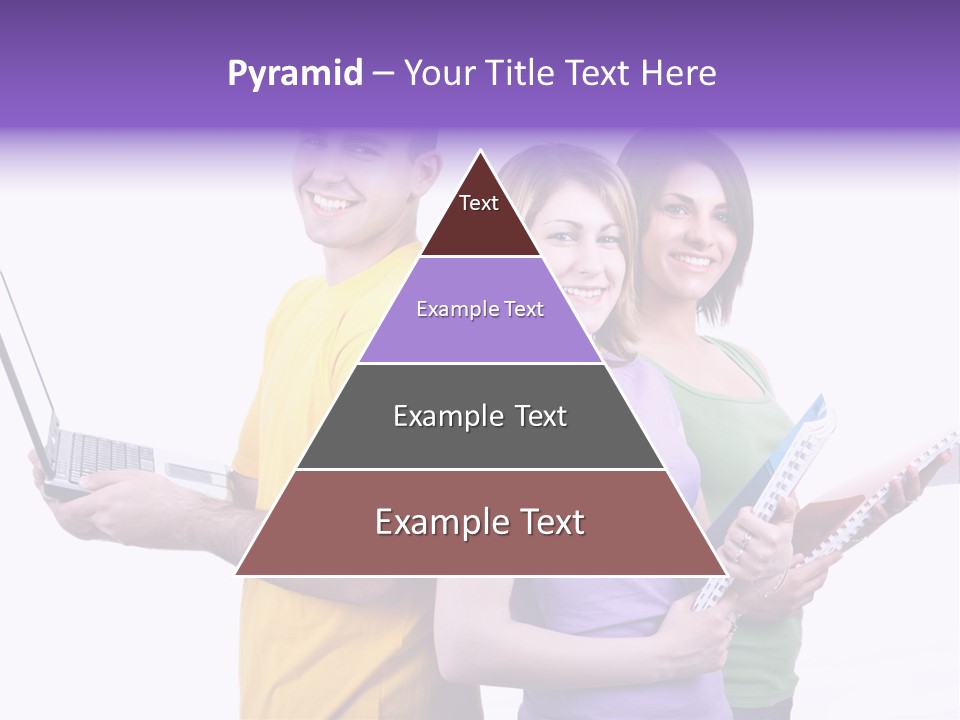 Notebook Teenagers Friends PowerPoint Template