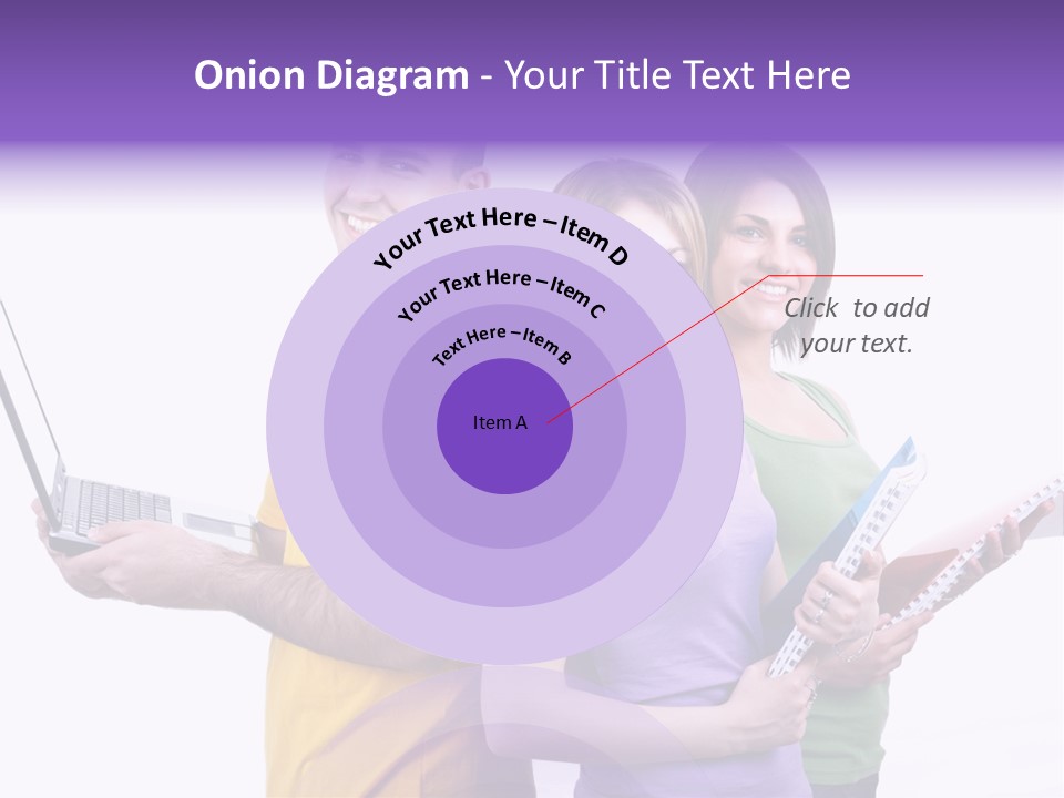 Notebook Teenagers Friends PowerPoint Template