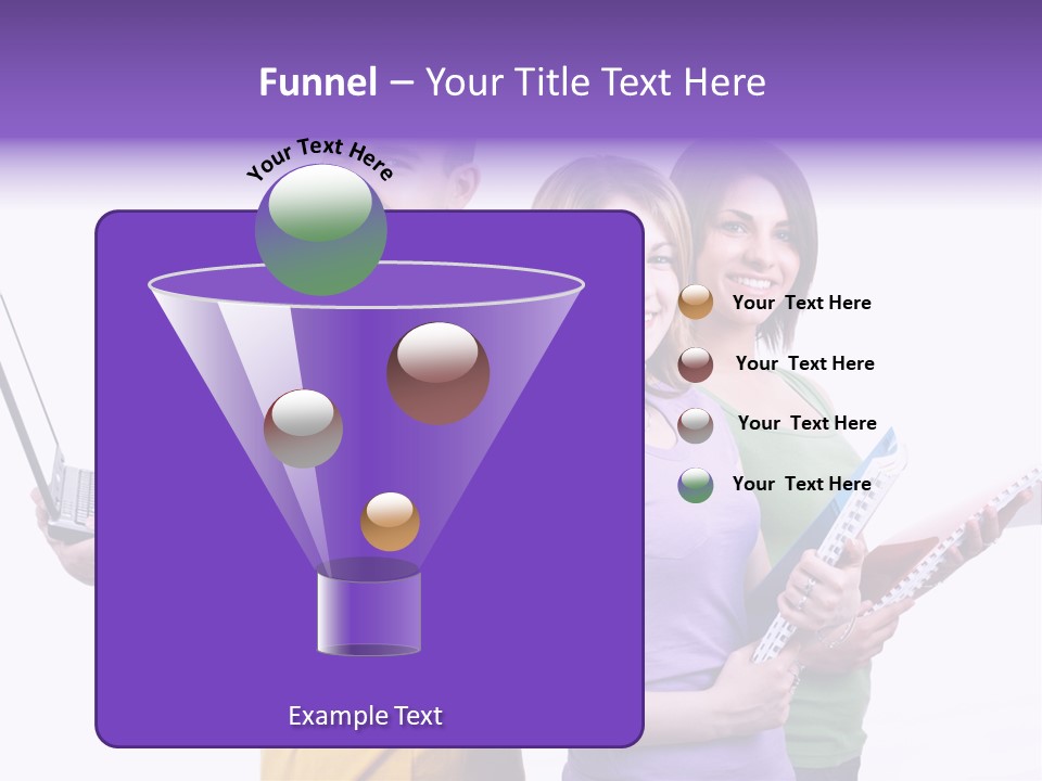 Notebook Teenagers Friends PowerPoint Template