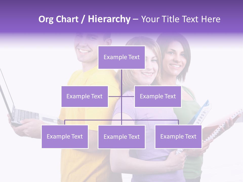 Notebook Teenagers Friends PowerPoint Template