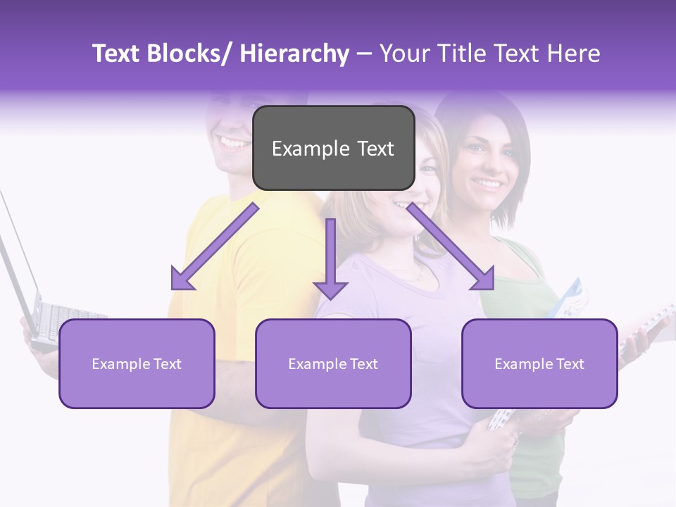 Notebook Teenagers Friends PowerPoint Template