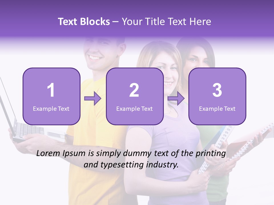 Notebook Teenagers Friends PowerPoint Template