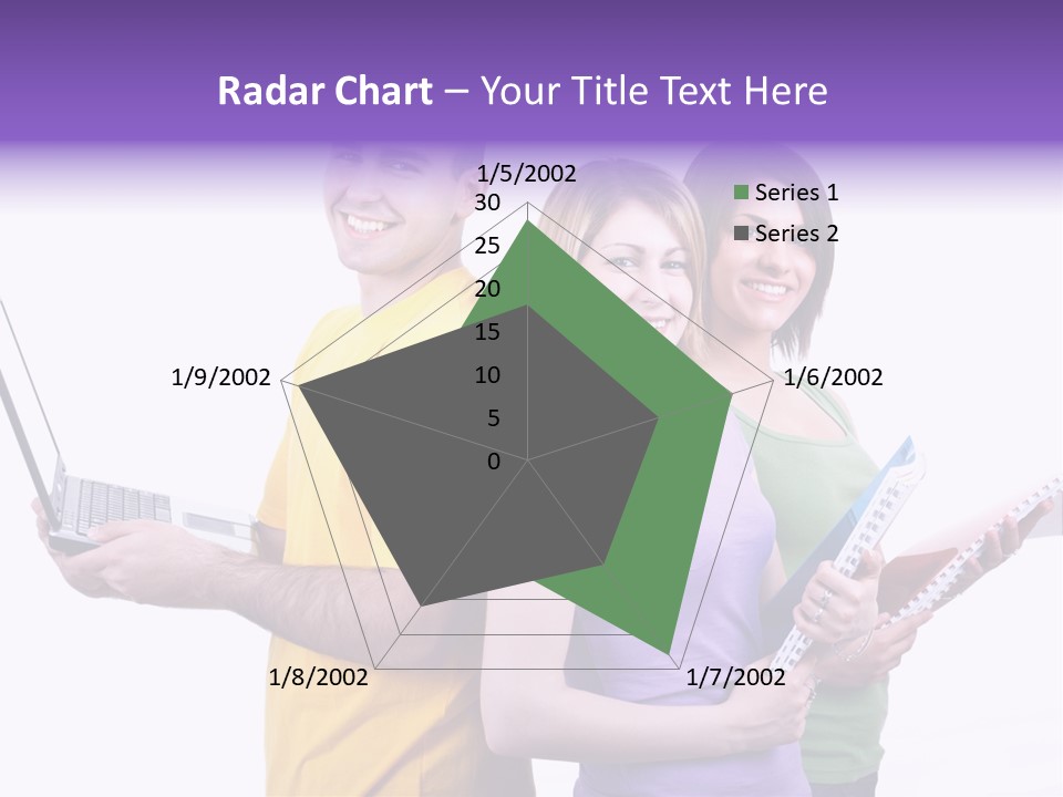 Notebook Teenagers Friends PowerPoint Template