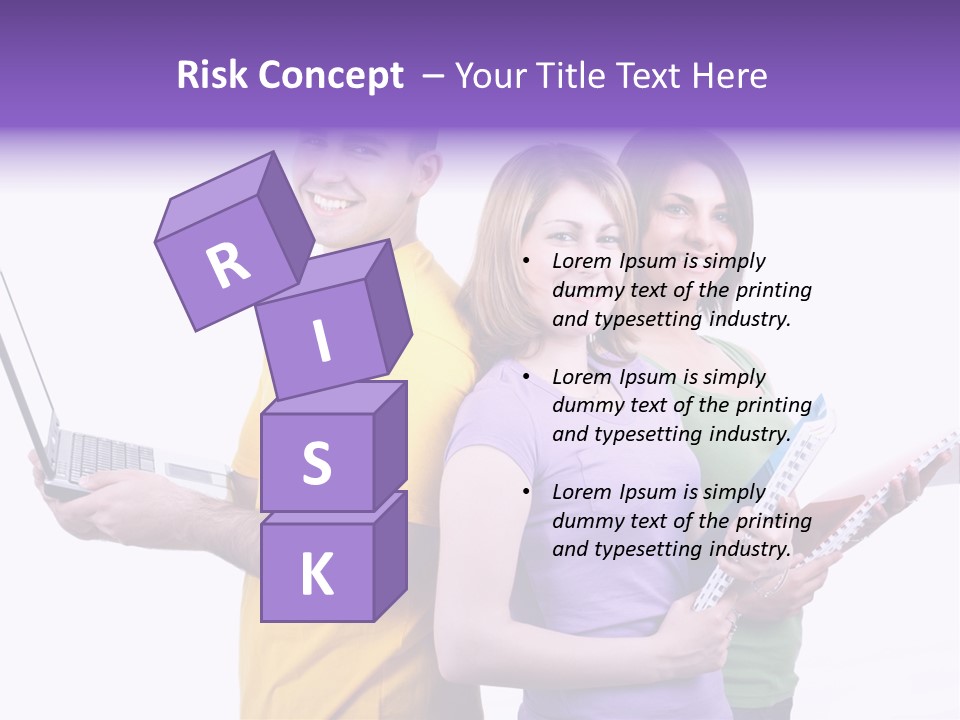 Notebook Teenagers Friends PowerPoint Template