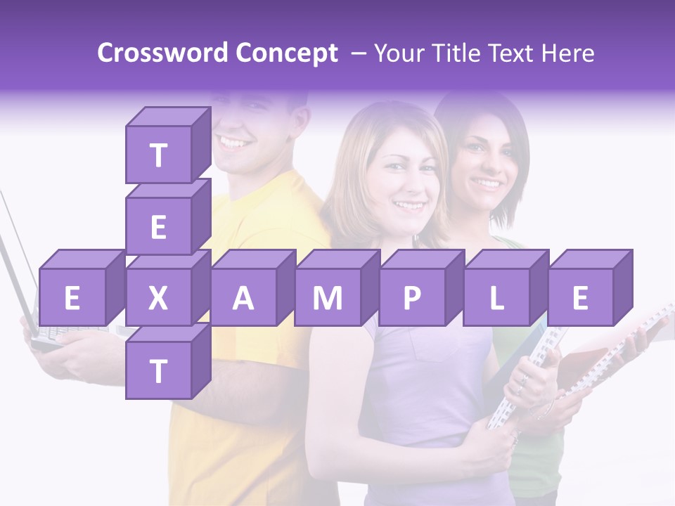 Notebook Teenagers Friends PowerPoint Template