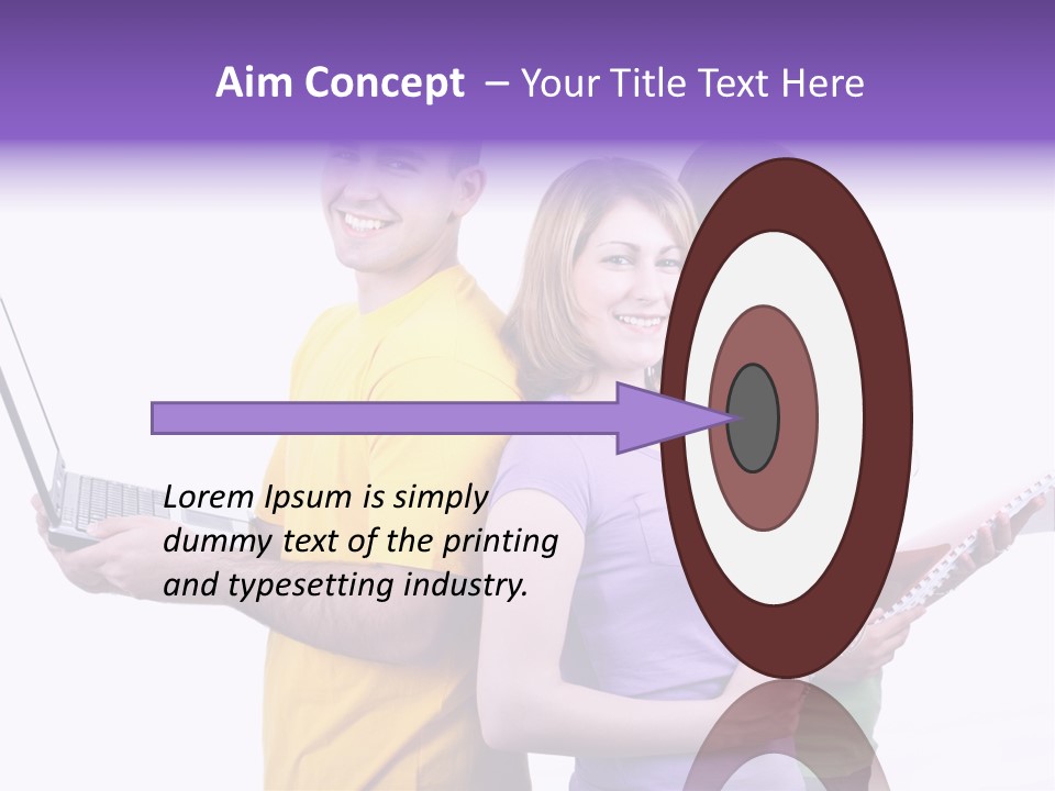 Notebook Teenagers Friends PowerPoint Template