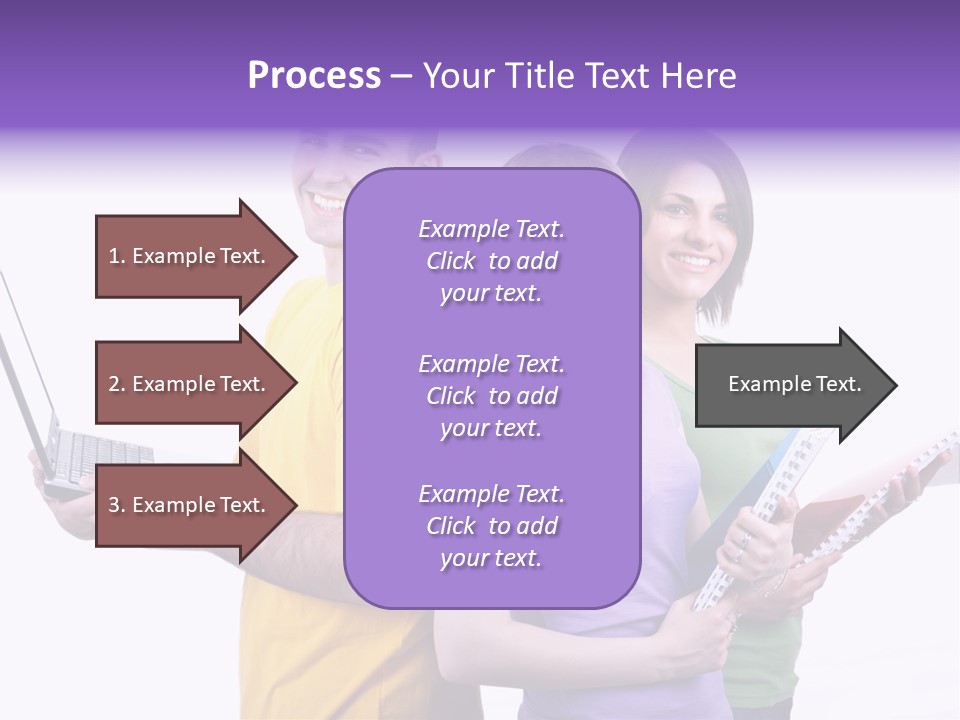 Notebook Teenagers Friends PowerPoint Template