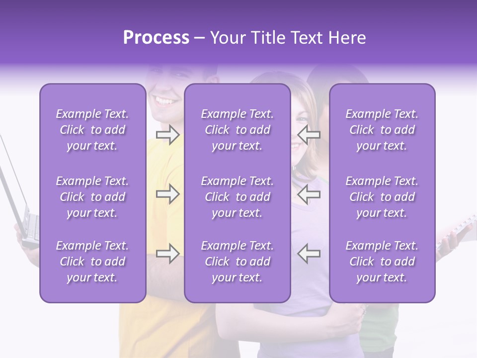 Notebook Teenagers Friends PowerPoint Template