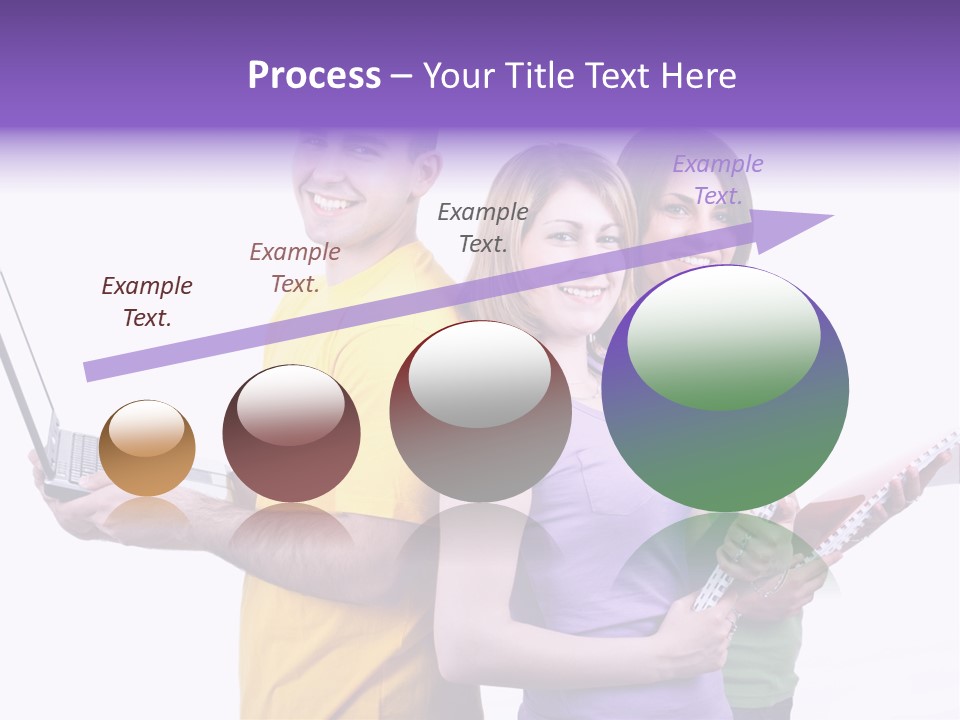 Notebook Teenagers Friends PowerPoint Template