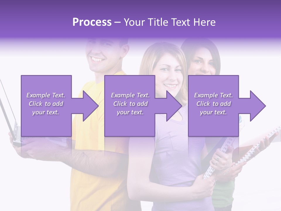 Notebook Teenagers Friends PowerPoint Template