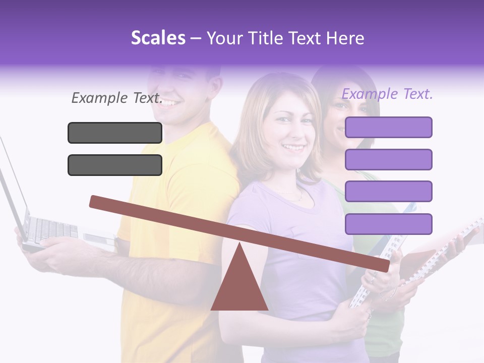 Notebook Teenagers Friends PowerPoint Template