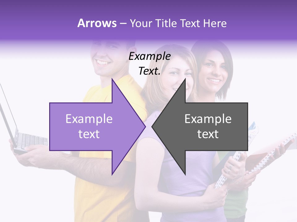 Notebook Teenagers Friends PowerPoint Template