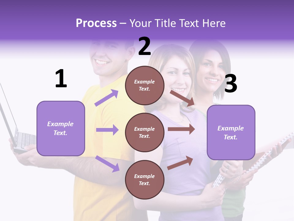 Notebook Teenagers Friends PowerPoint Template