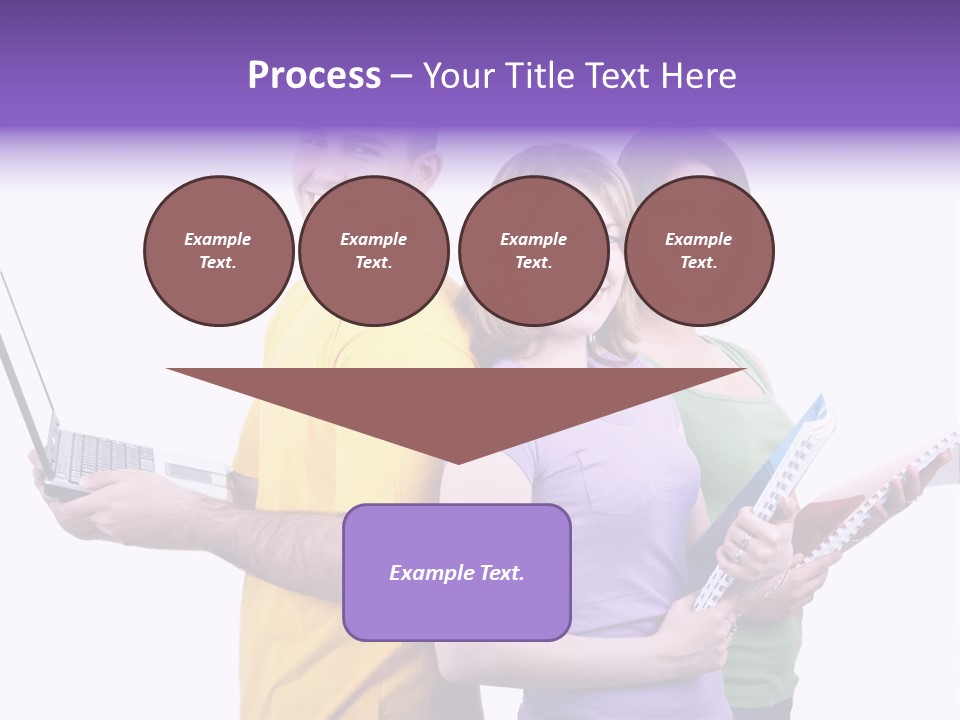 Notebook Teenagers Friends PowerPoint Template