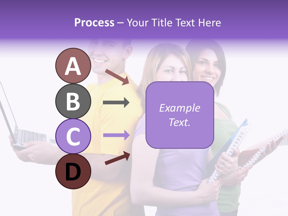 Notebook Teenagers Friends PowerPoint Template