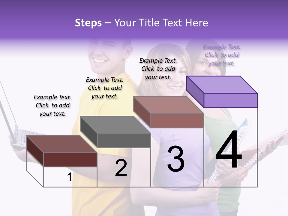 Notebook Teenagers Friends PowerPoint Template