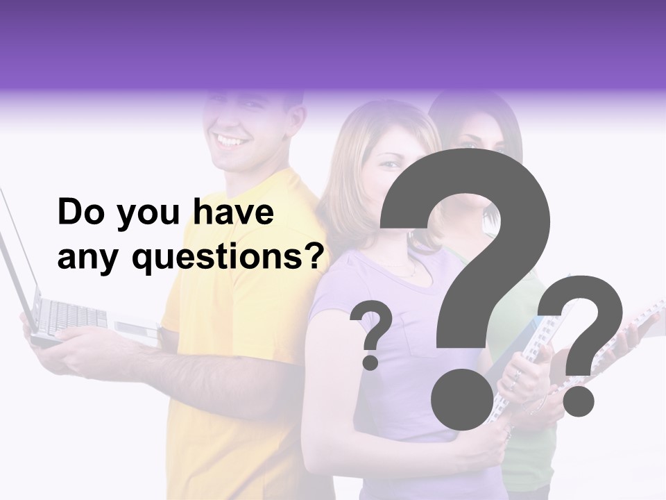 Notebook Teenagers Friends PowerPoint Template