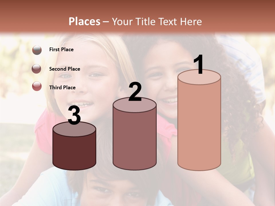 Girl Friends Happy PowerPoint Template