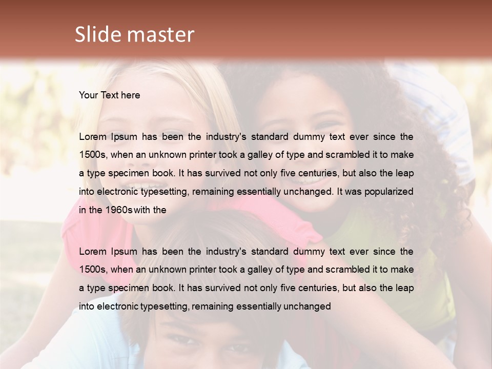 Girl Friends Happy PowerPoint Template