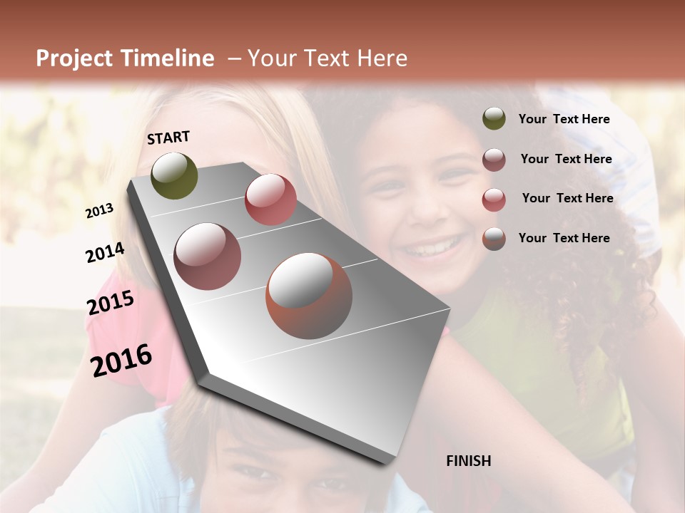 Girl Friends Happy PowerPoint Template