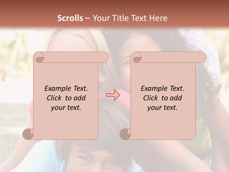 Girl Friends Happy PowerPoint Template