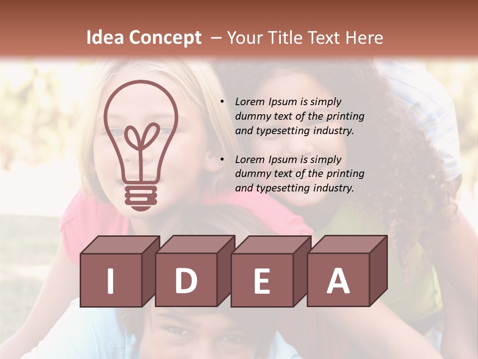 Girl Friends Happy PowerPoint Template