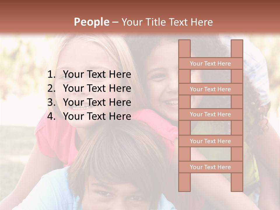 Girl Friends Happy PowerPoint Template