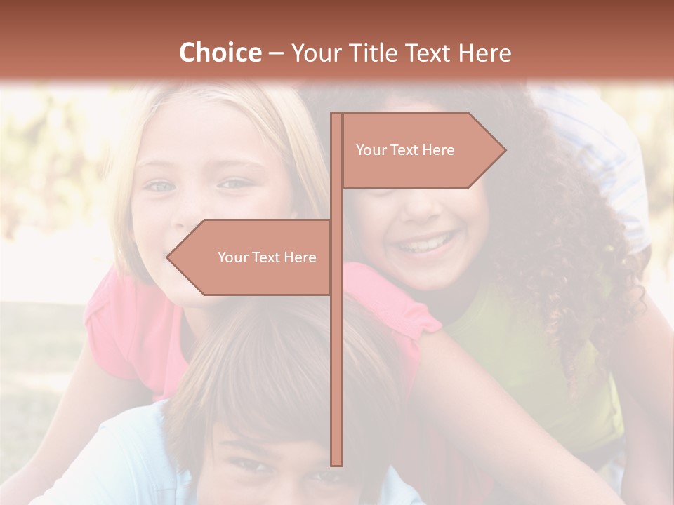 Girl Friends Happy PowerPoint Template