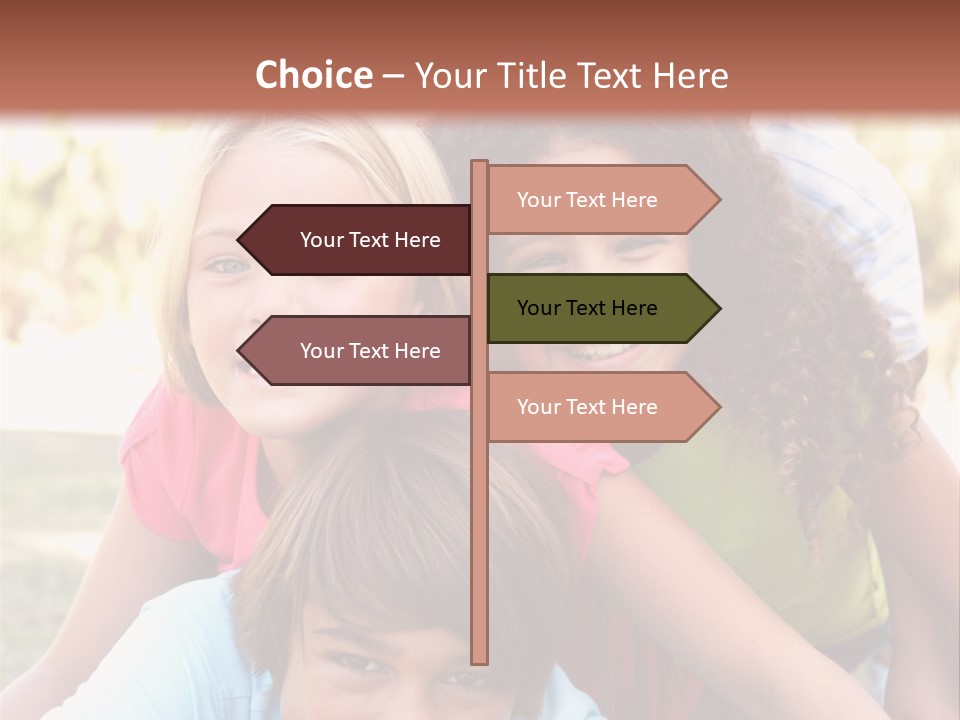 Girl Friends Happy PowerPoint Template