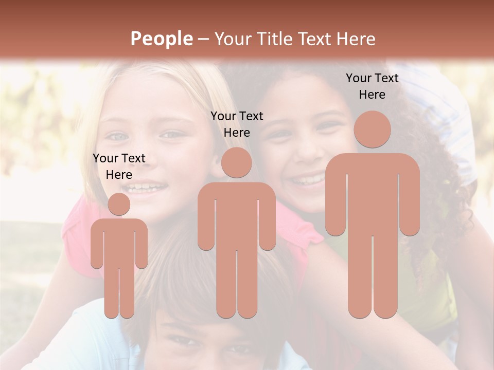 Girl Friends Happy PowerPoint Template