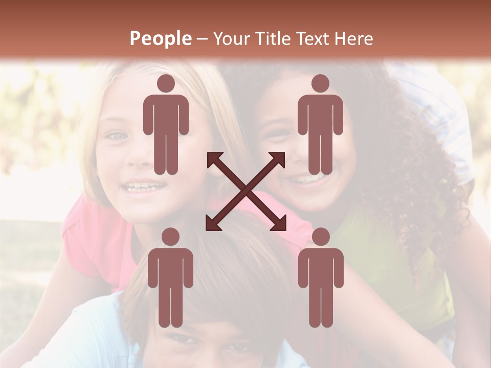 Girl Friends Happy PowerPoint Template