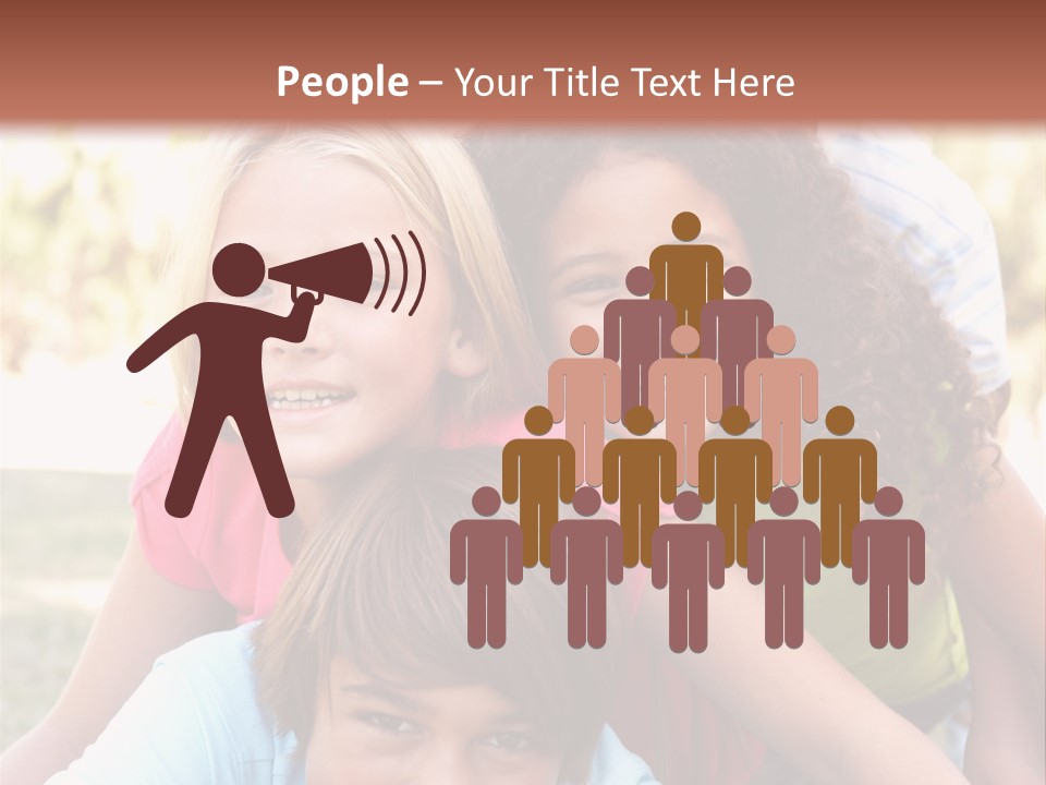 Girl Friends Happy PowerPoint Template