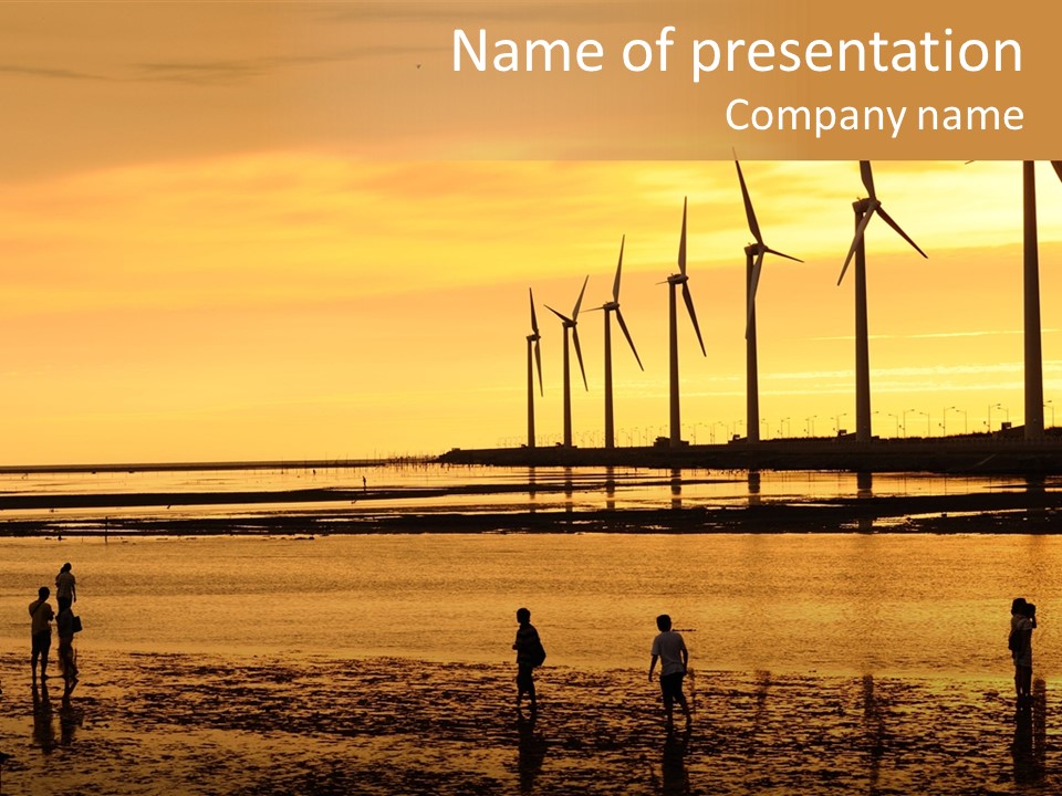 Electric Sun Sea PowerPoint Template