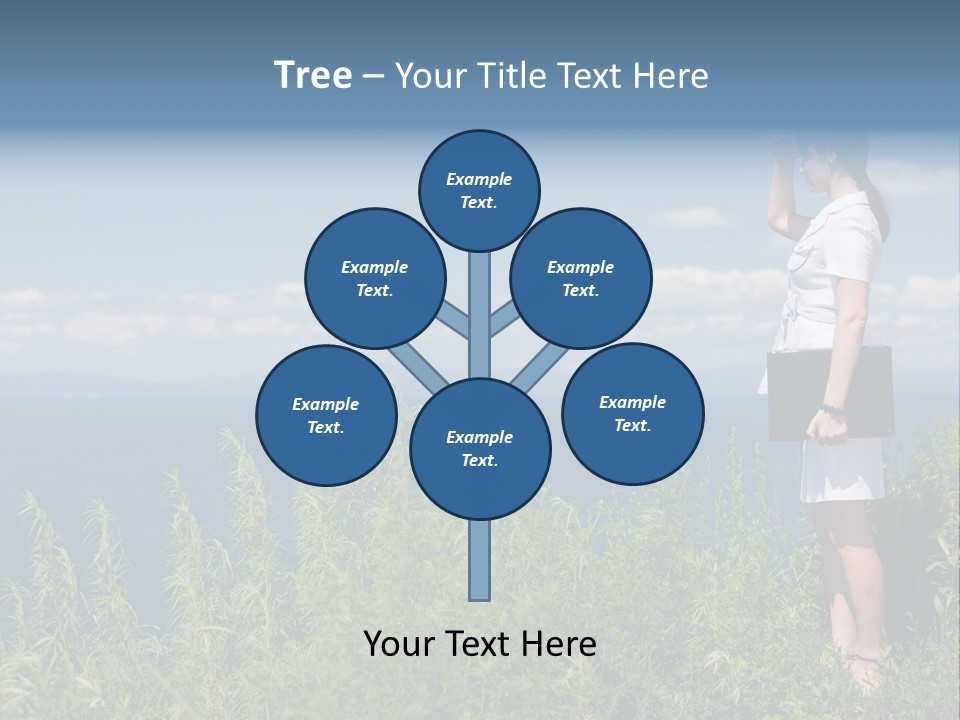 Hands Communication Trees PowerPoint Template