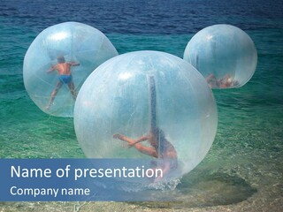 Turquoise Joy Swim PowerPoint Template