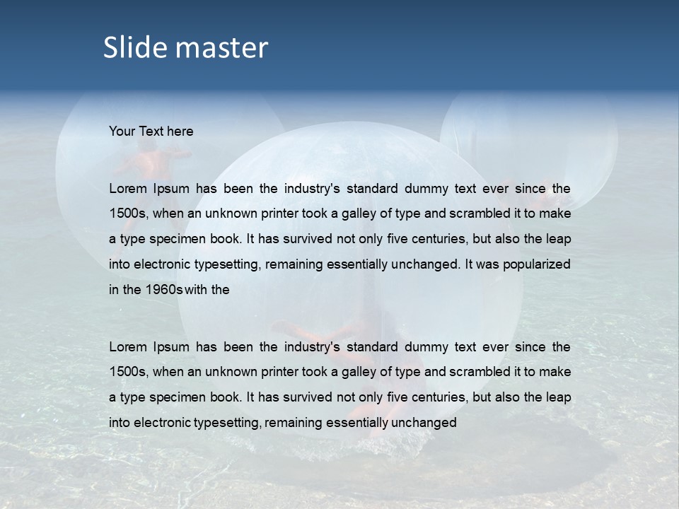 Turquoise Joy Swim PowerPoint Template