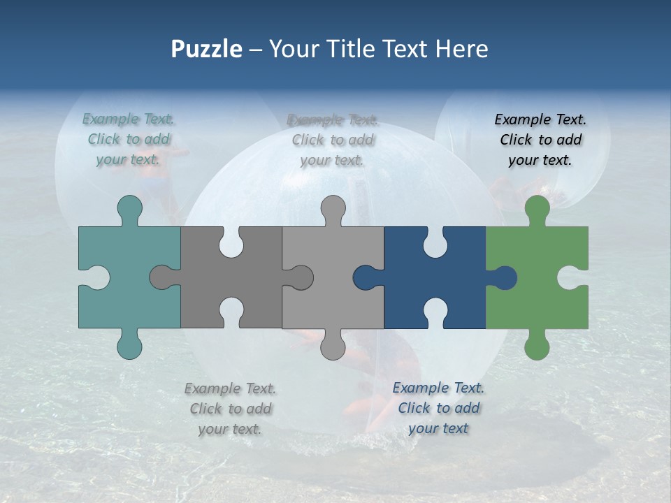 Turquoise Joy Swim PowerPoint Template