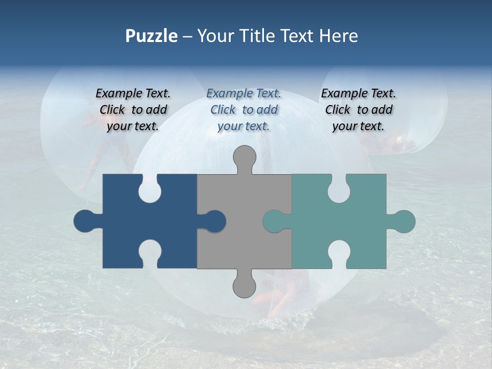 Turquoise Joy Swim PowerPoint Template