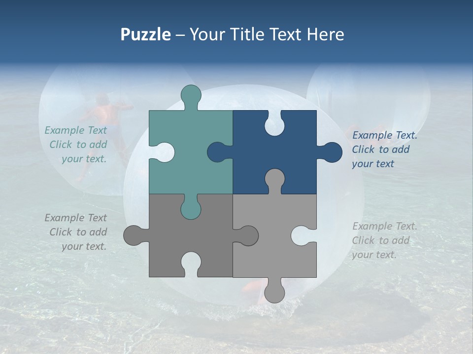 Turquoise Joy Swim PowerPoint Template