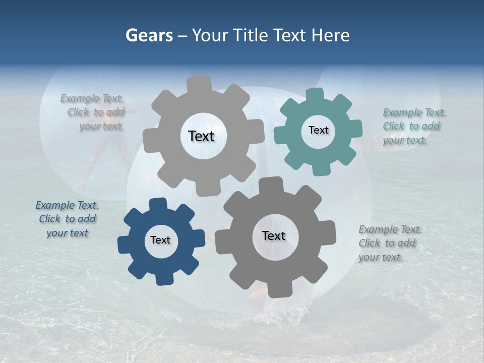 Turquoise Joy Swim PowerPoint Template