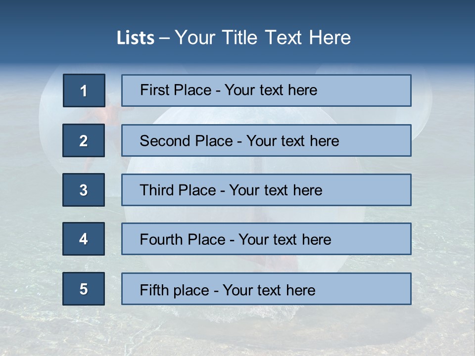 Turquoise Joy Swim PowerPoint Template
