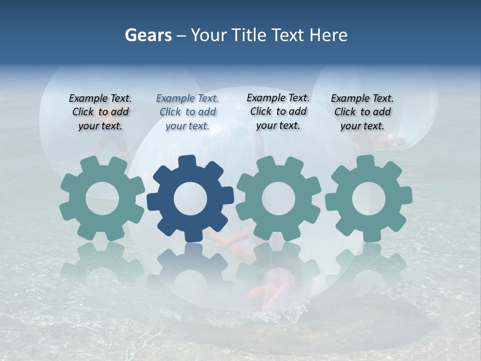 Turquoise Joy Swim PowerPoint Template