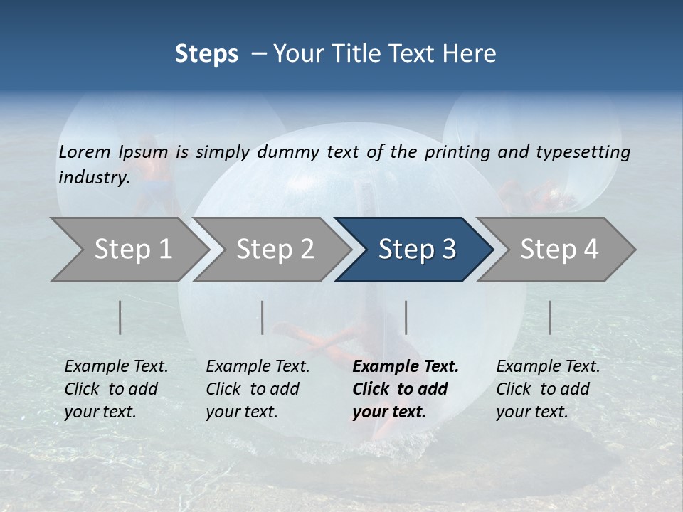 Turquoise Joy Swim PowerPoint Template
