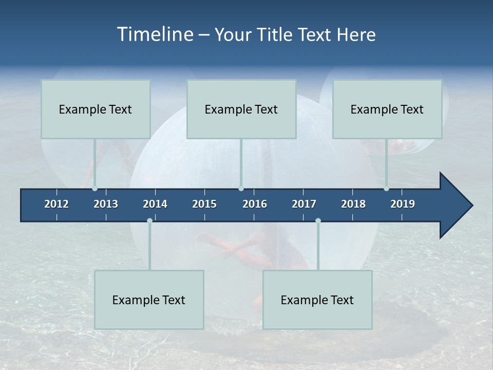 Turquoise Joy Swim PowerPoint Template
