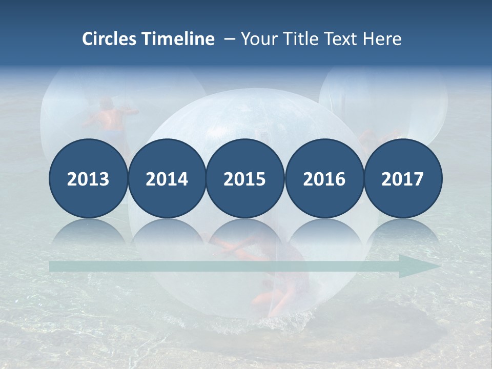 Turquoise Joy Swim PowerPoint Template